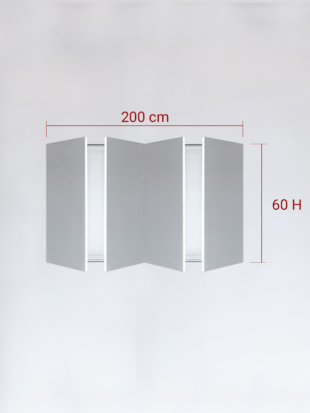 Panneaux invisible 4 vantaux pour niche 200x60