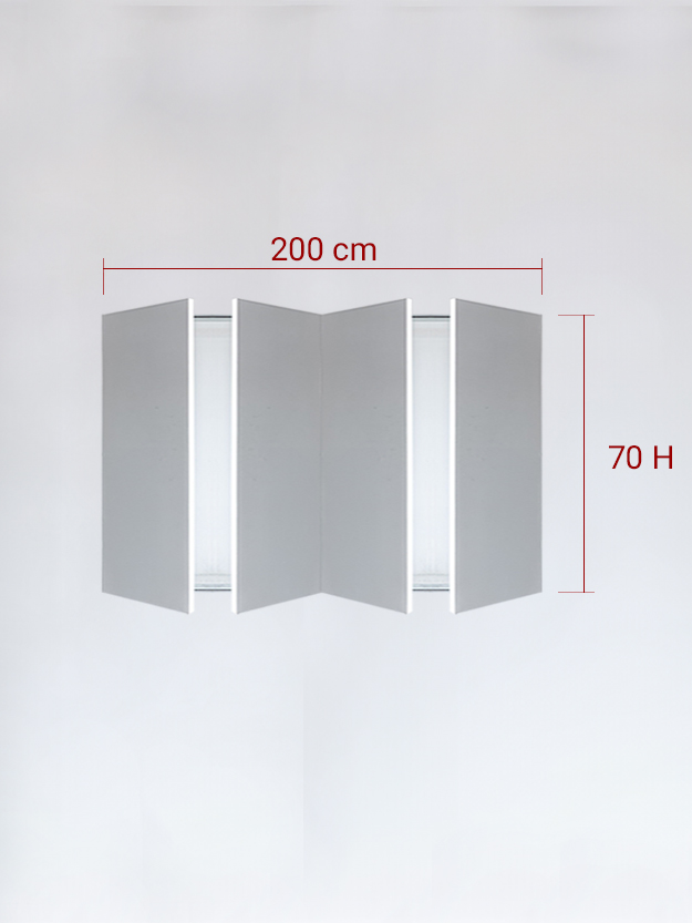 Panneaux invisible 4 vantaux pour niche 200x70