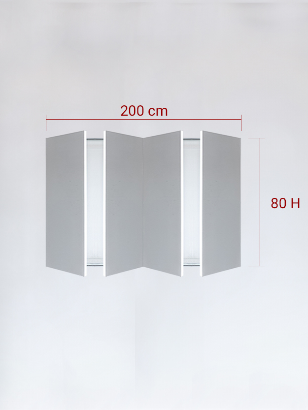 Panneaux invisible 4 vantaux pour niche 200x80