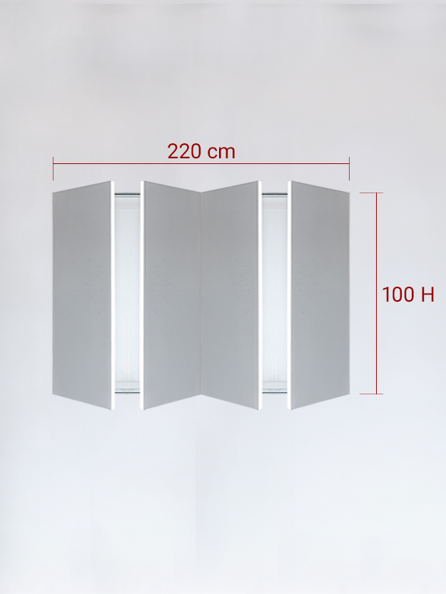 Panneaux invisible 4 vantaux pour niche 220x100