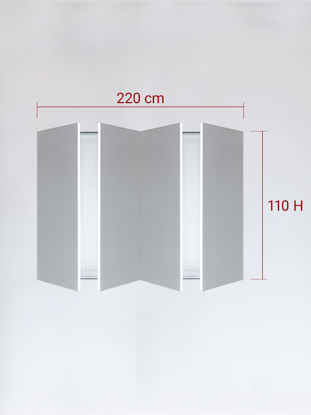 Panneaux invisible 4 vantaux pour niche 220x110
