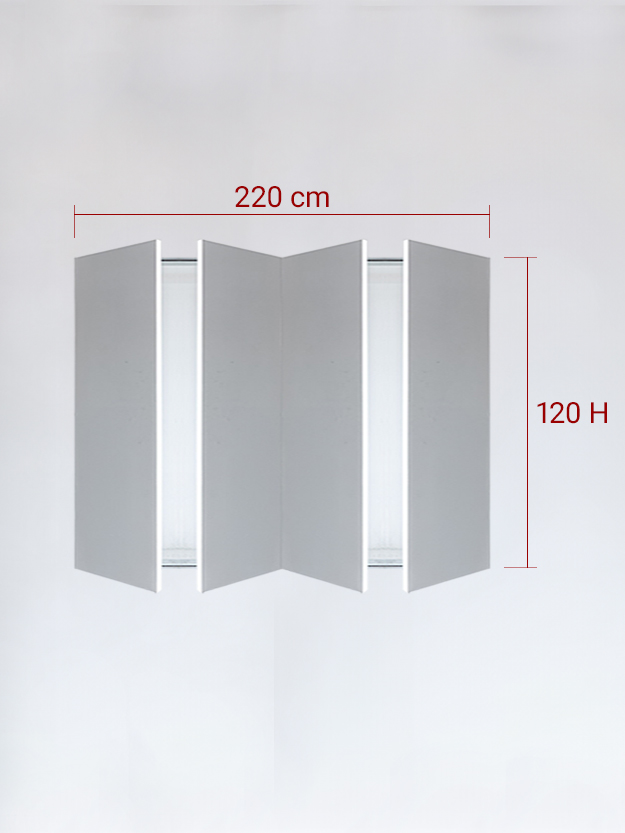 Panneaux invisible 4 vantaux pour niche 220x120