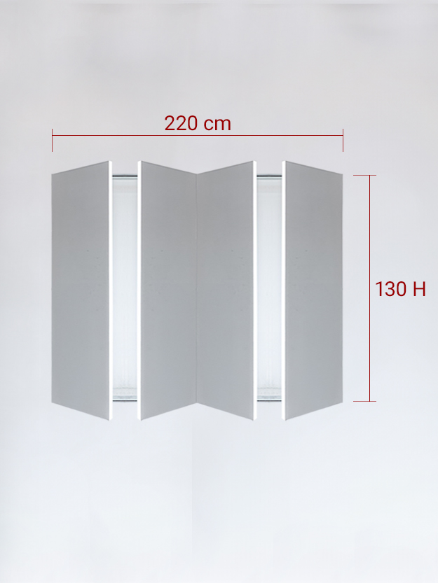 Panneaux invisible 4 vantaux pour niche 220x130