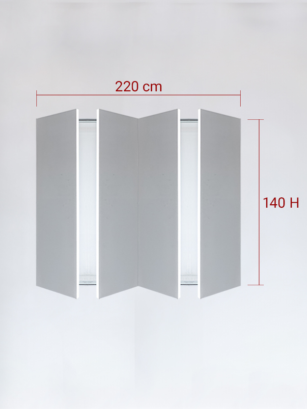 Panneaux invisible 4 vantaux pour niche 220x140