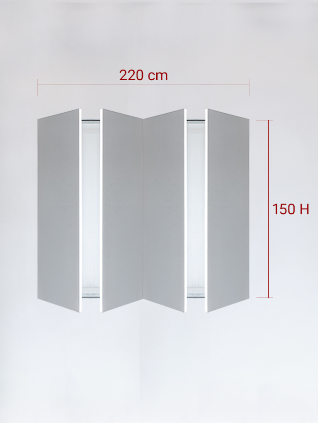 Panneaux invisible 4 vantaux pour niche 220x150