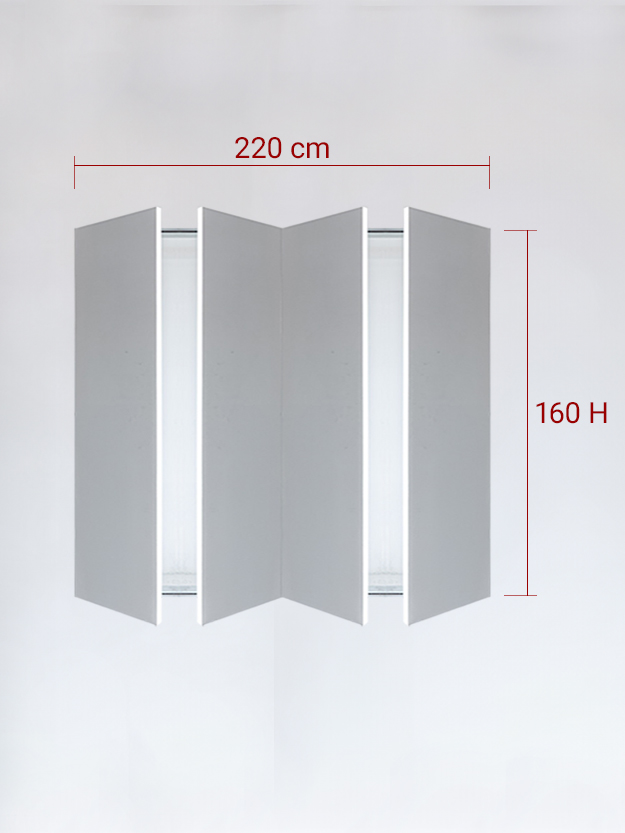 Panneaux invisible 4 vantaux pour niche 220x160