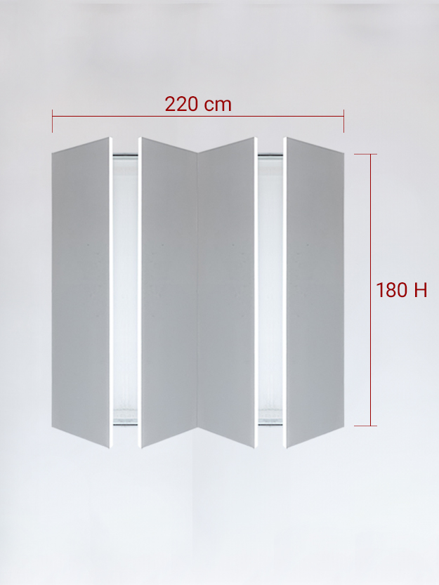 Panneaux invisible 4 vantaux pour niche 220x180