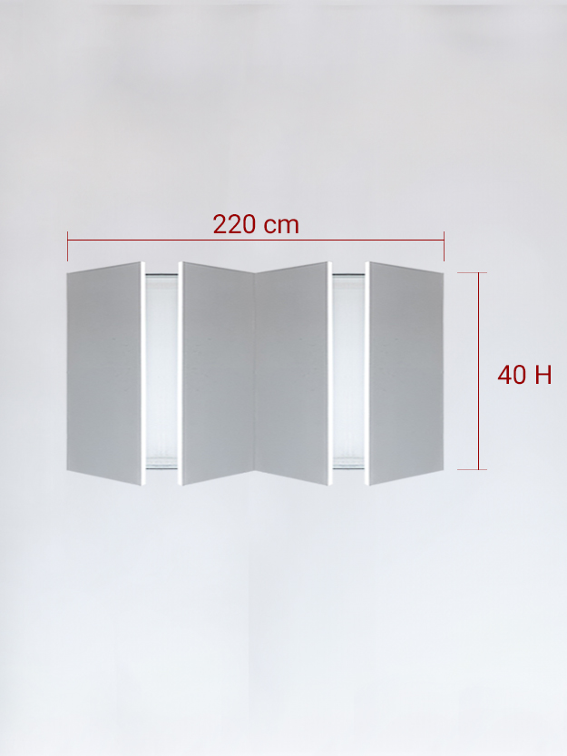 Panneaux invisible 4 vantaux pour niche 220x40