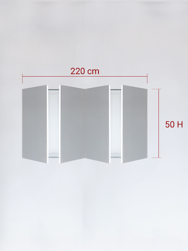 Panneaux invisible 4 vantaux pour niche 220x50