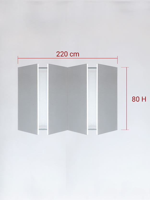 Panneaux invisible 4 vantaux pour niche 220x80
