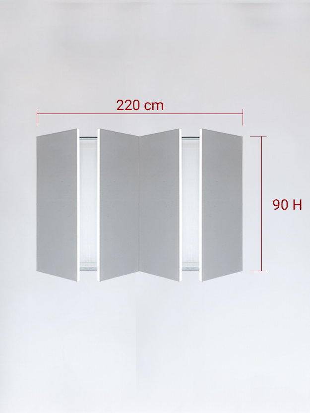 Panneaux invisible 4 vantaux pour niche 220x90