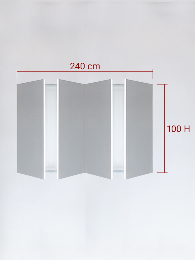 Panneaux invisible 4 vantaux pour niche 240x100