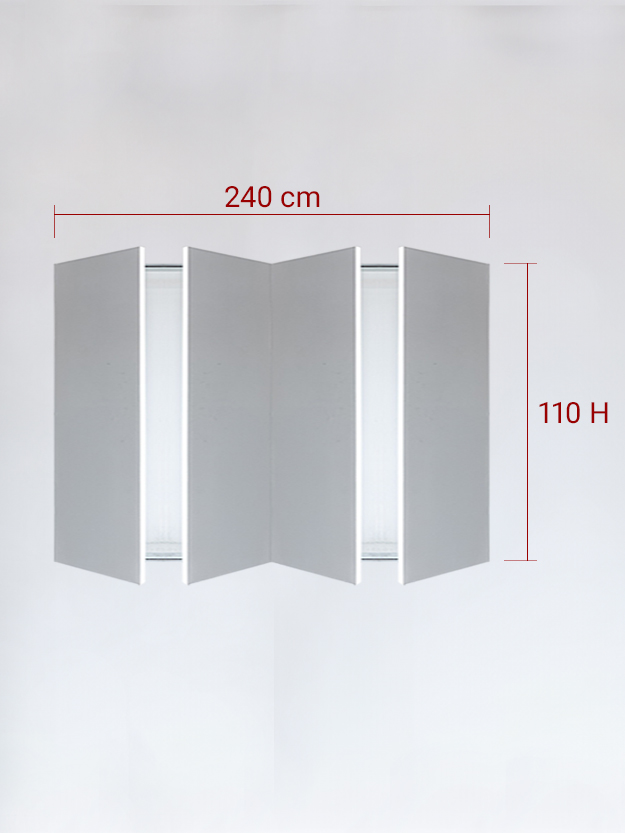Panneaux invisible 4 vantaux pour niche 240x110