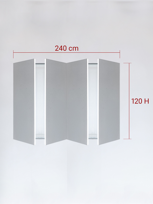 Panneaux invisible 4 vantaux pour niche 240x120