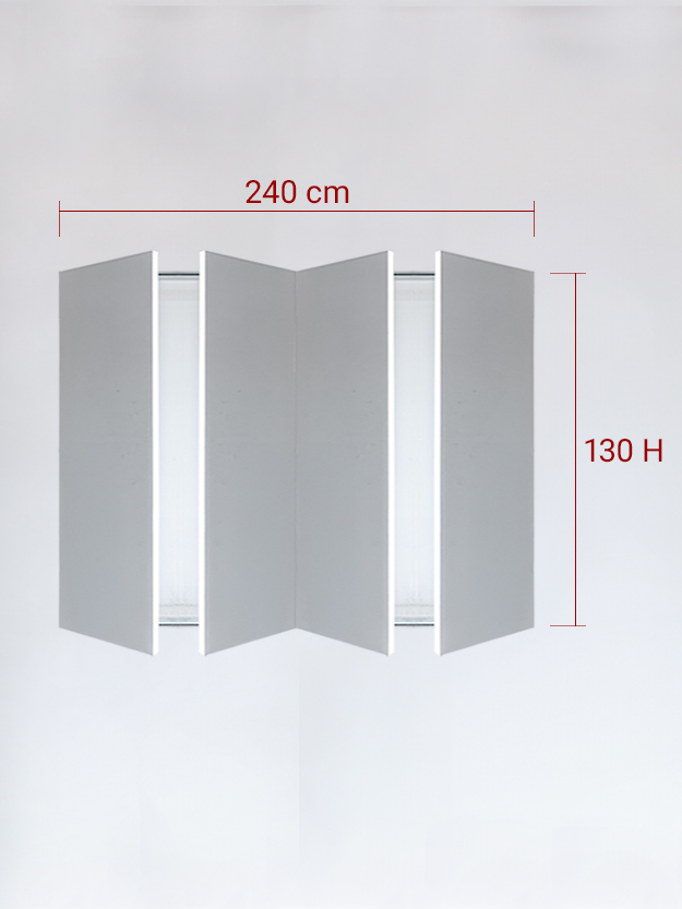Panneaux invisible 4 vantaux pour niche 240x130