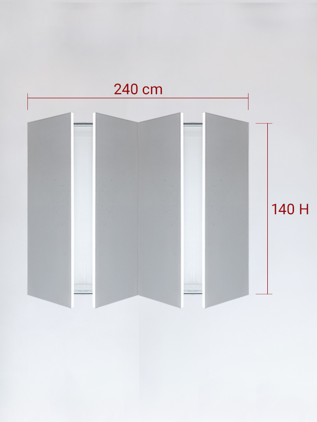 Panneaux invisible 4 vantaux pour niche 240x140