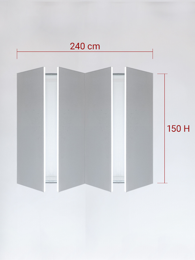 Panneaux invisible 4 vantaux pour niche 240x150