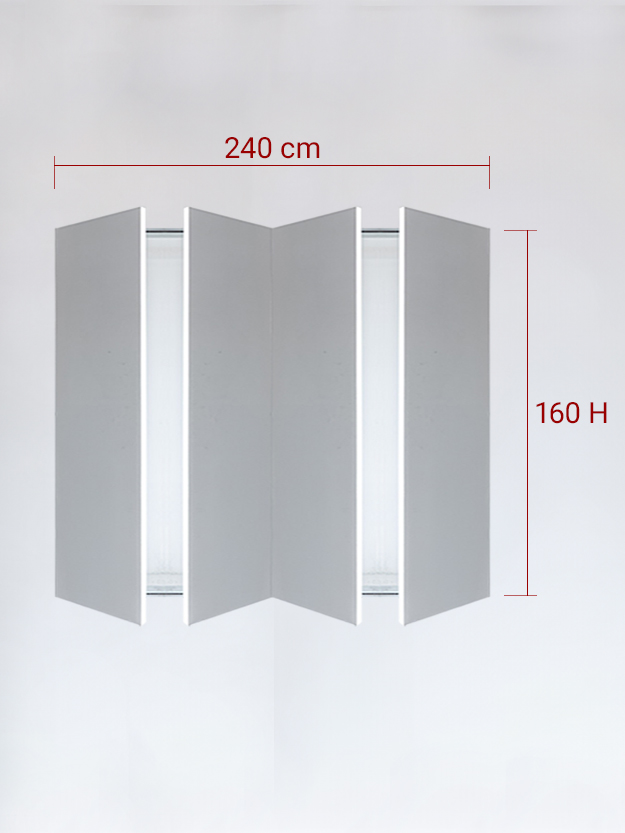 Panneaux invisible 4 vantaux pour niche 240x160