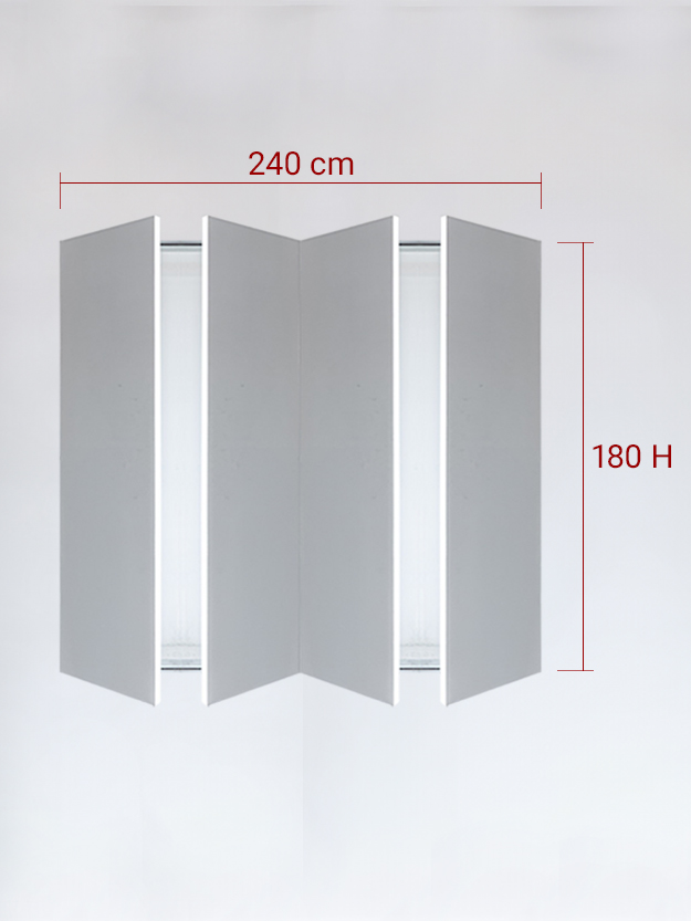 Panneaux invisible 4 vantaux pour niche 240x180