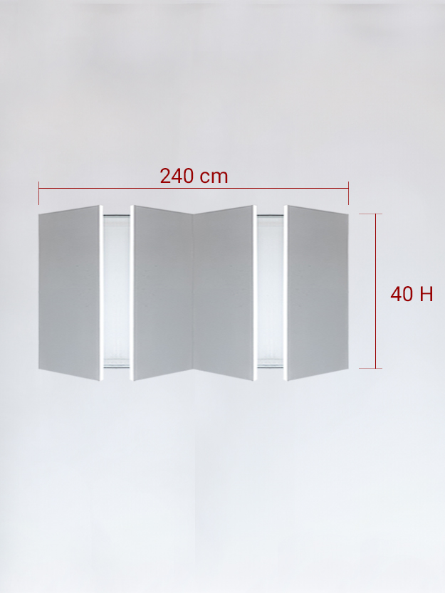 Panneaux invisible 4 vantaux pour niche 240x40