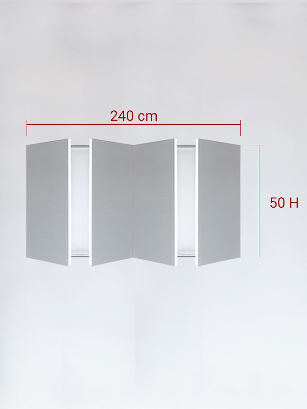 Panneaux invisible 4 vantaux pour niche 240x50