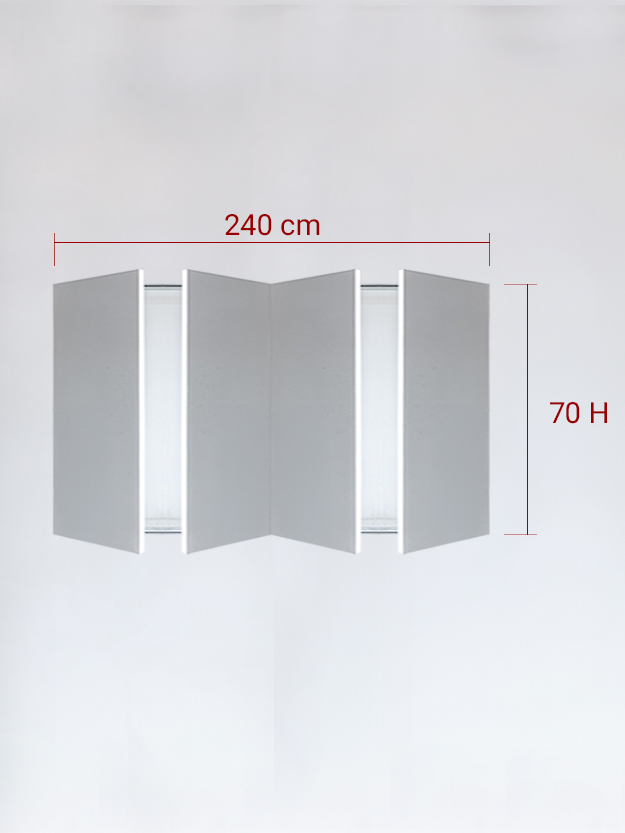 Panneaux invisible 4 vantaux pour niche 240x70
