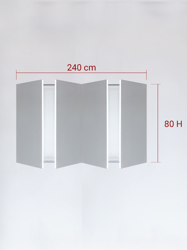 Panneaux invisible 4 vantaux pour niche 240x80