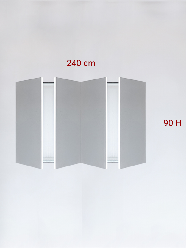 Panneaux invisible 4 vantaux pour niche 240x90