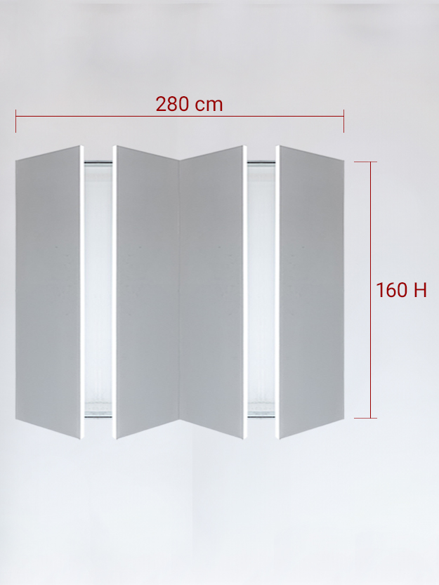 Panneaux invisible 4 vantaux pour niche 280x160