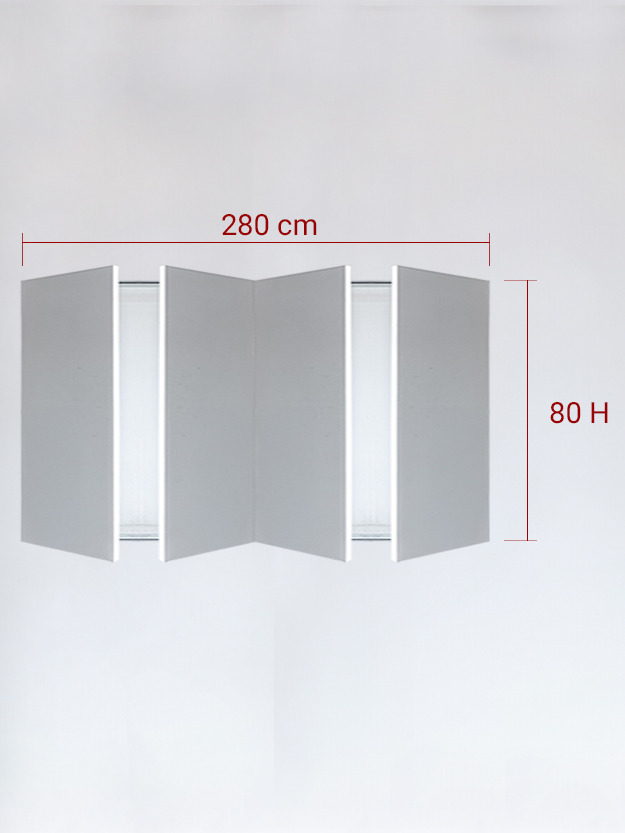 Panneaux invisible 4 vantaux pour niche 280x80