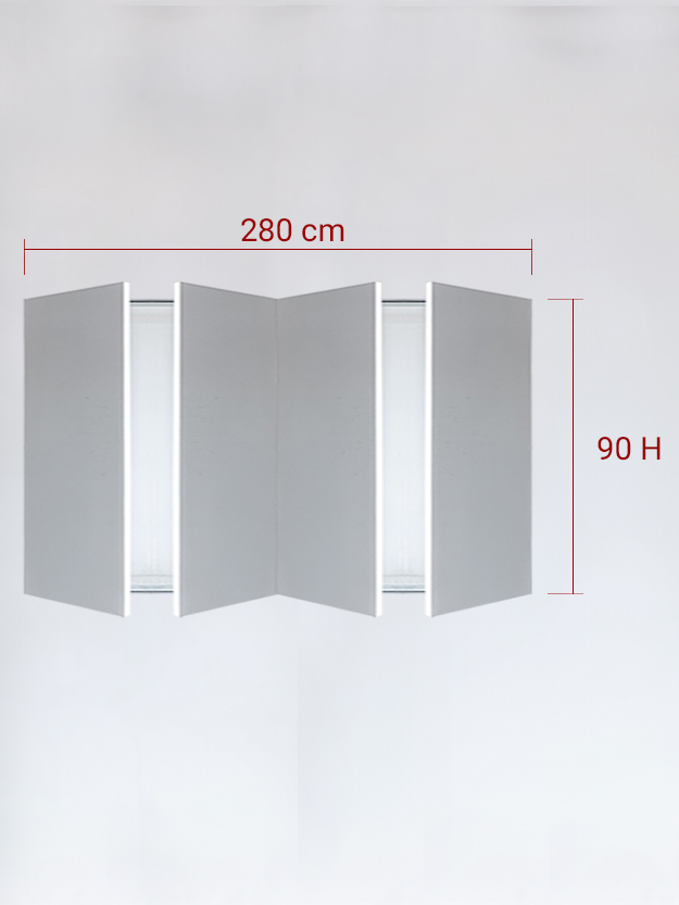 Panneaux invisible 4 vantaux pour niche 280x90