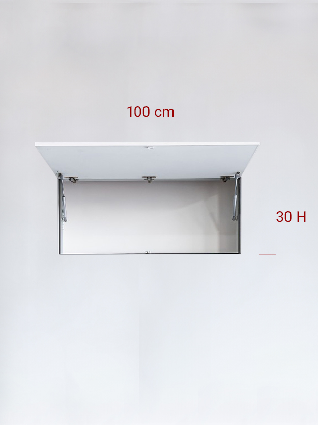 Panneau invisible 1 vantail verse le Haut 100x30