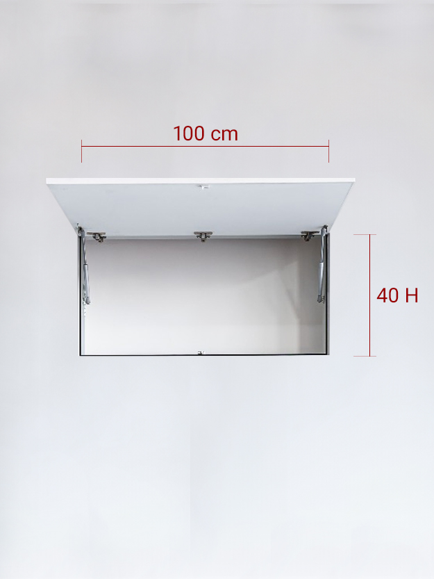 Panneau invisible 1 vantail verse le Haut 100x40