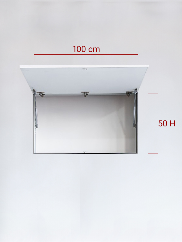 Panneau invisible 1 vantail verse le Haut 100x50