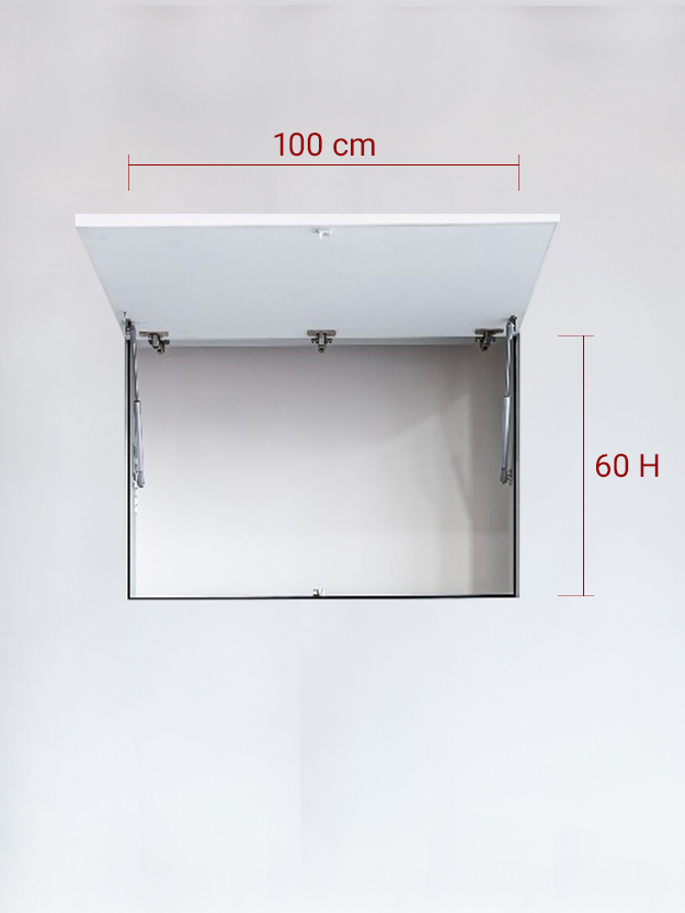 Panneau invisible 1 vantail verse le Haut 90x60