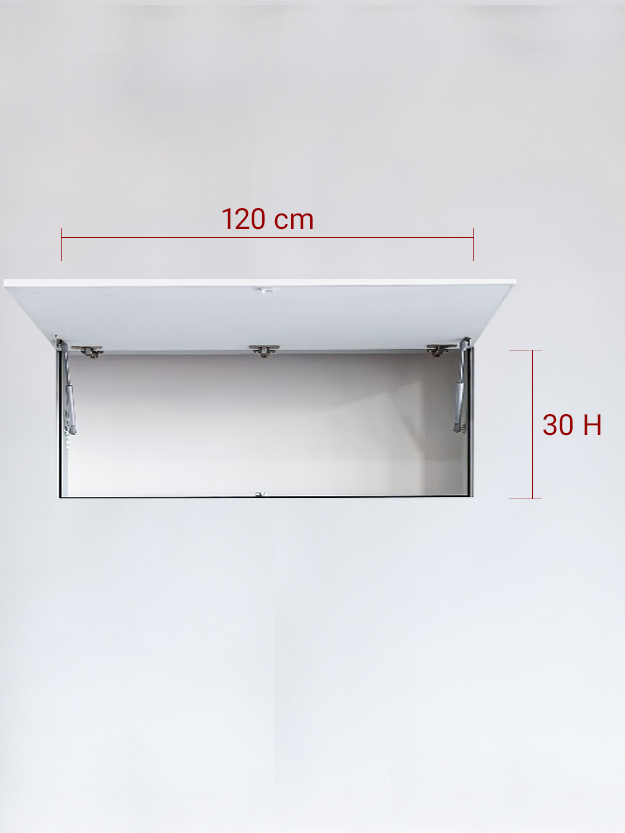 Panneau invisible 1 vantail verse le Haut 120x30