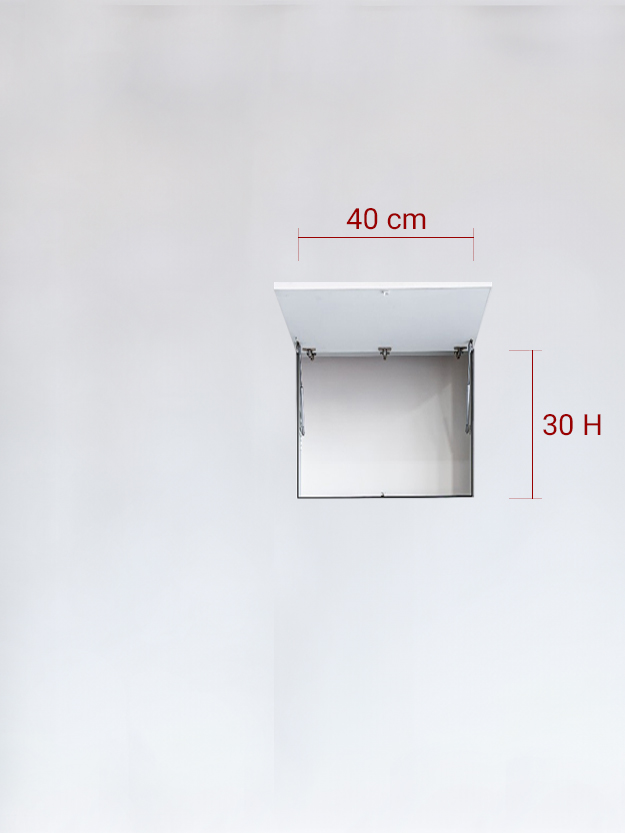 Panneau invisible 1 vantail verse le Haut 40x30