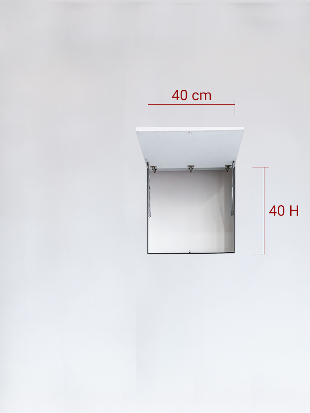 Panneau invisible 1 vantail verse le Haut 40x40