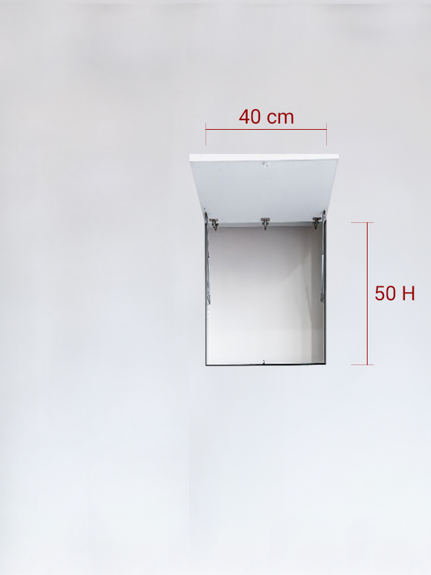 Panneau invisible 1 vantail verse le Haut 40x50
