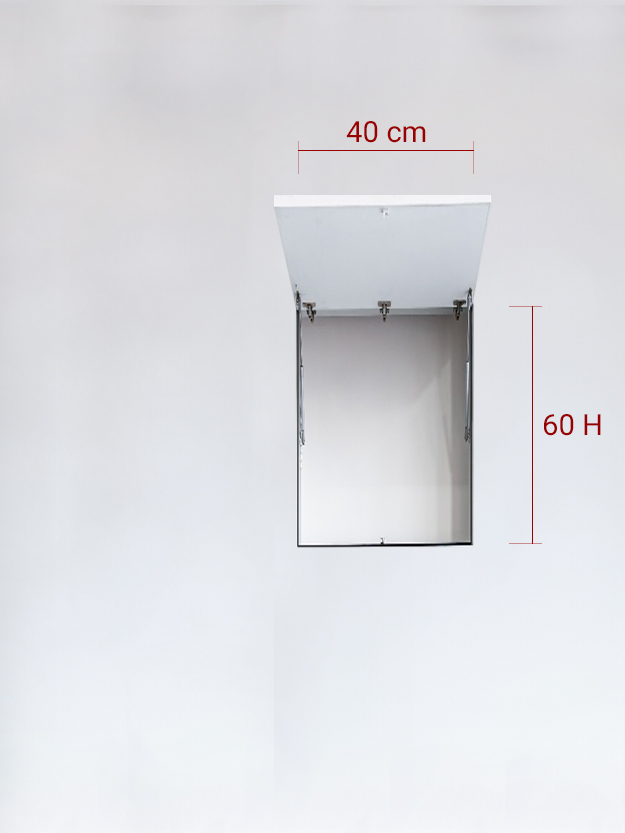 Panneau invisible 1 vantail verse le Haut 40x60