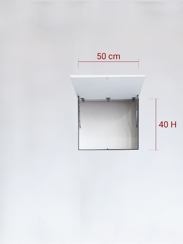 Panneau invisible 1 vantail verse le Haut 50x40