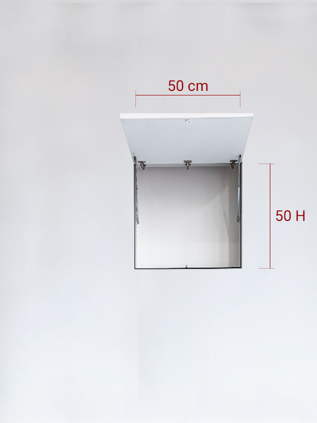 Panneau invisible 1 vantail verse le Haut 50x50