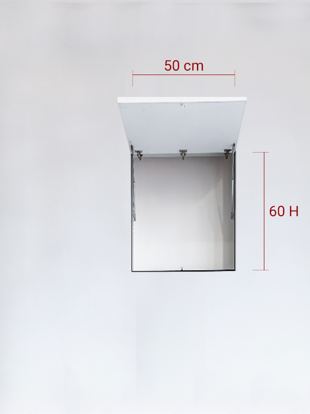 Panneau invisible 1 vantail verse le Haut 50x60