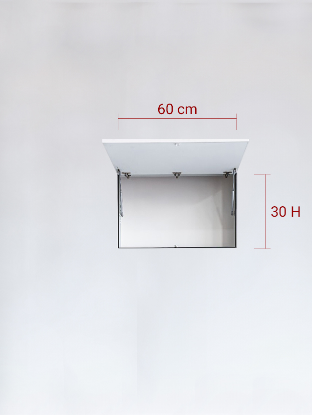 Panneau invisible 1 vantail verse le Haut 60x30