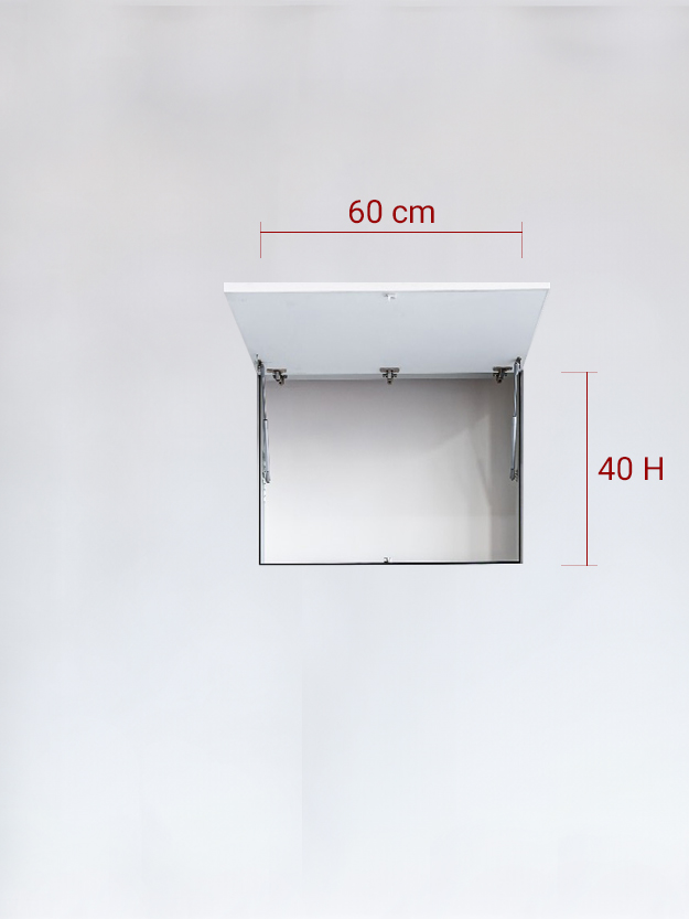 Panneau invisible 1 vantail verse le Haut 60x40