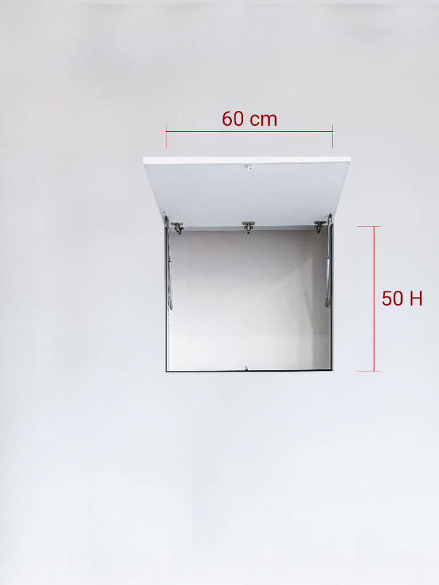Panneau invisible 1 vantail verse le Haut 60x50