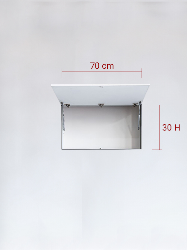 Panneau invisible 1 vantail verse le Haut 70x30