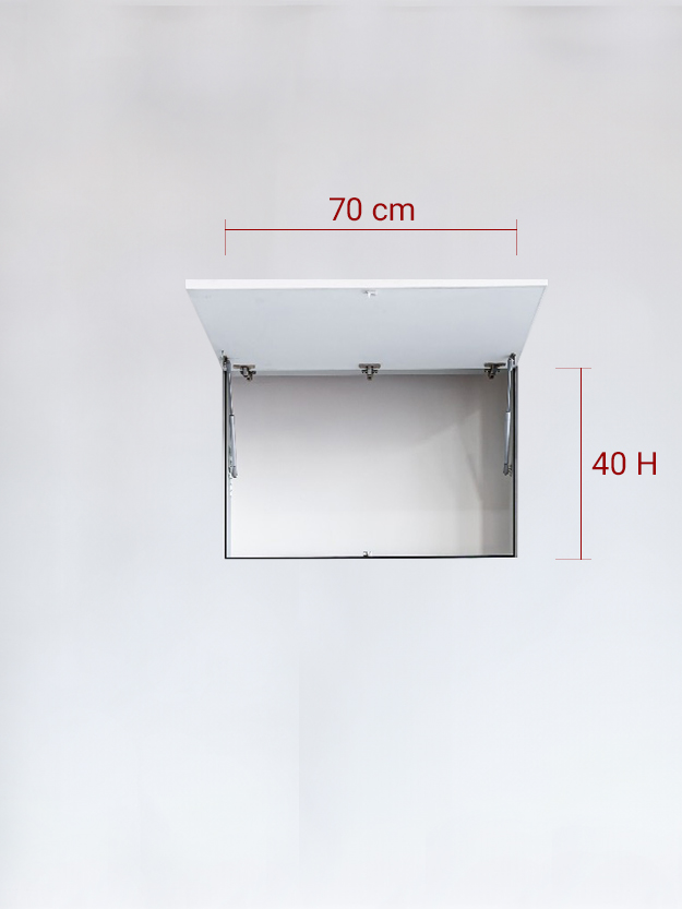Panneau invisible 1 vantail verse le Haut 70x40