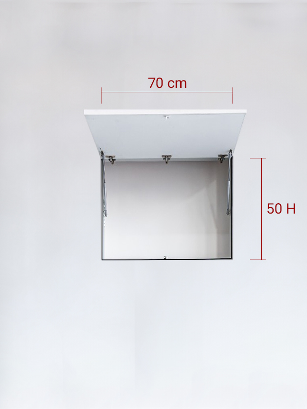 Panneau invisible 1 vantail verse le Haut 70x50