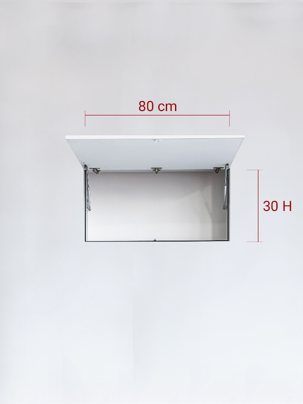 Panneau invisible 1 vantail verse le Haut 80x30